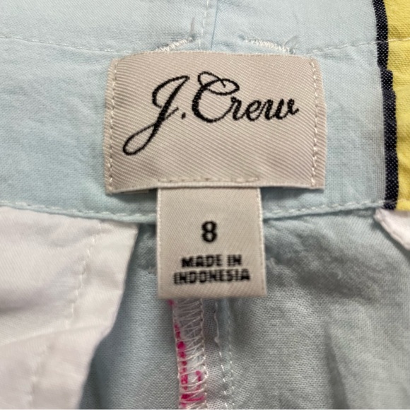 J.Crew Multicolor Striped Paperbag Lightweight Cotton Shorts Sz 8 - Picture 6 of 6